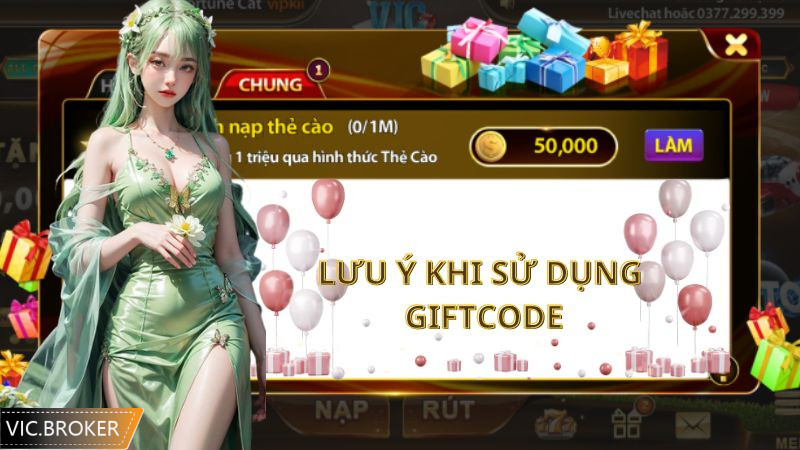 Lưu ý cần biết khi sử dụng giftcode tiến lên